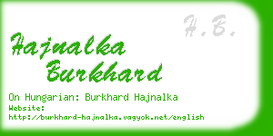 hajnalka burkhard business card